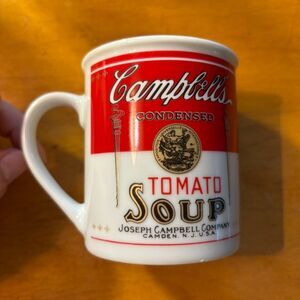 Vintage 125th Anniversary Campbell's Condensed Tomato Soup w/ Torches Mug Cup